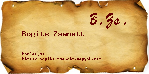 Bogits Zsanett névjegykártya